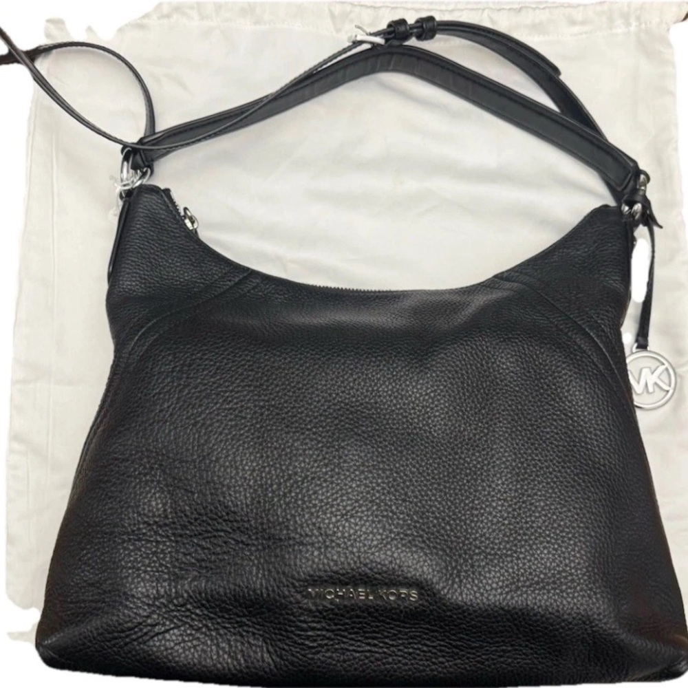 Michael Kors Large Leather Shoulder Bag Black